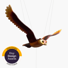 Load image into Gallery viewer, Barn Owl Wooden Mobile Bird