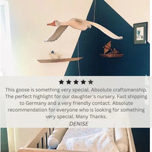 Load image into Gallery viewer, Grey Goose Wooden Mobile Bird