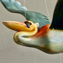Load image into Gallery viewer, Close up of Wooden Mobile bird - Pelican
