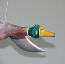 Load image into Gallery viewer, Mallard Duck Wooden Mobile Bird