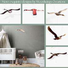 Load image into Gallery viewer, Hand carved Wooden Mobile birds suitable for interiors - Interior decor