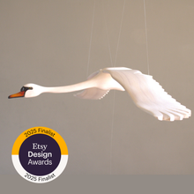 Load image into Gallery viewer, Swan Wooden Mobile Bird
