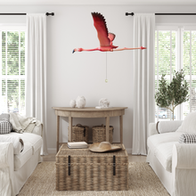 Load image into Gallery viewer, Pink Flamingo Wooden Mobile Bird
