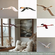 Load image into Gallery viewer, Oriental Pied Hornbill Wooden Mobile Bird
