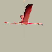 Load image into Gallery viewer, Pink Flamingo Wooden Mobile Bird
