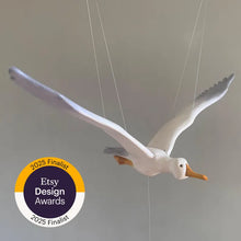 Load image into Gallery viewer, Seagull Wooden Mobile Bird
