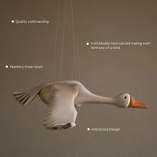Load image into Gallery viewer, Grey Goose Wooden Mobile Bird
