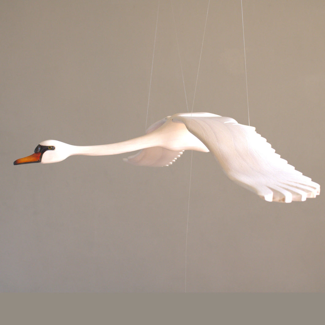 Swan Wooden Mobile Bird