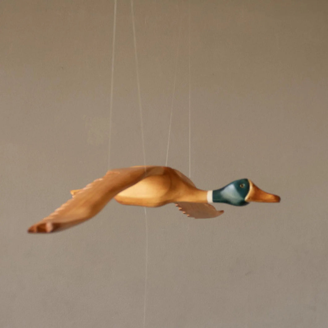 Mallard Duck Wooden Mobile Bird