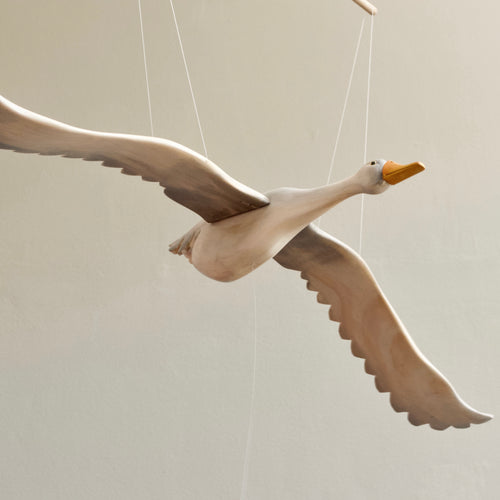 Wooden mobile bird -goose -WoodwingsCreations